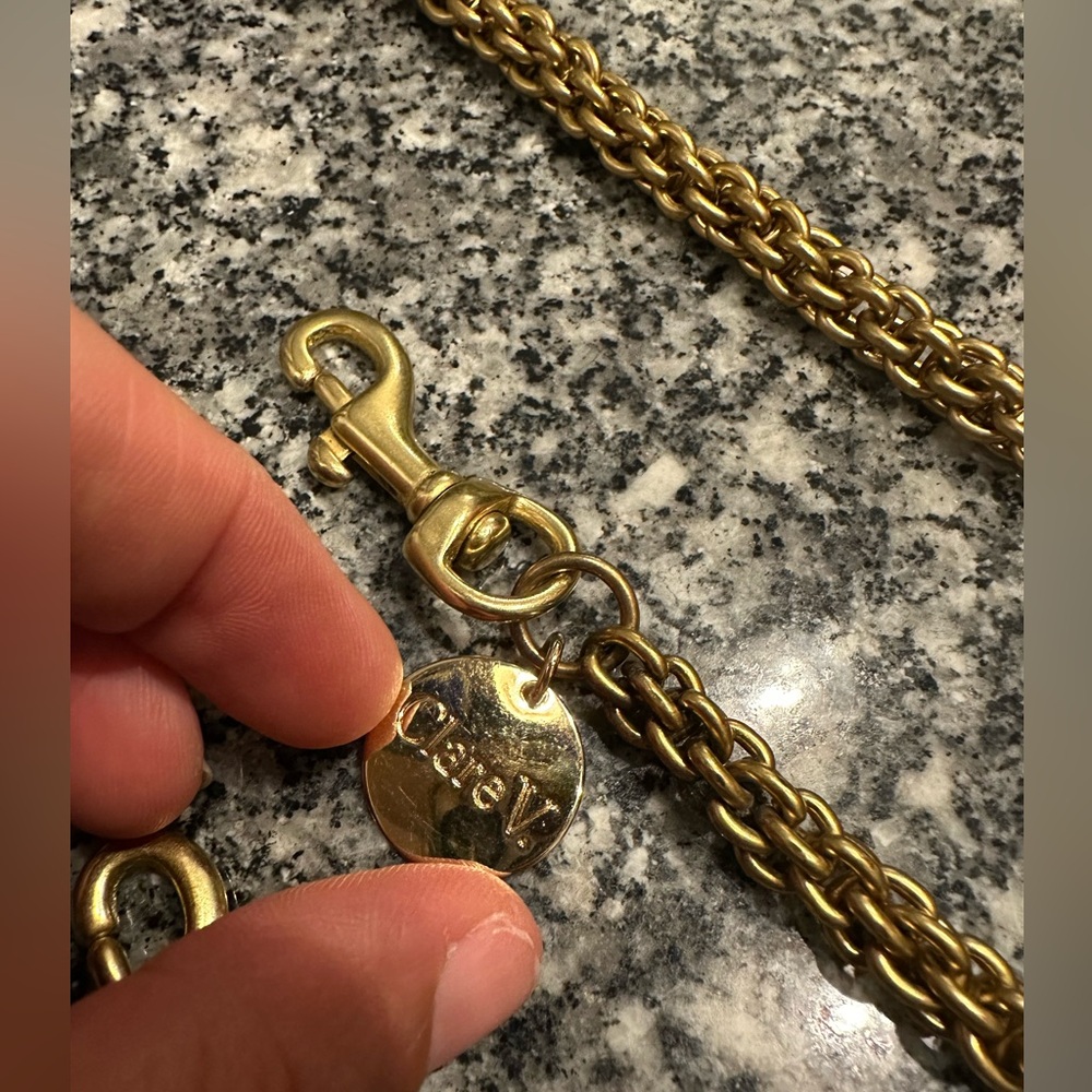 Clare V Crossbody chain strap, thick brass - Picture 4 of 4